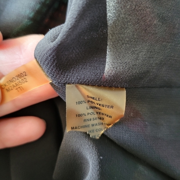 Calvin Klein Floral Animal Print Brown Tunic Top Size Medium - Picture 6 of 10